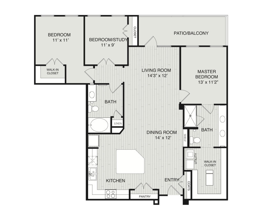 Diagram of Comal Floor Plan