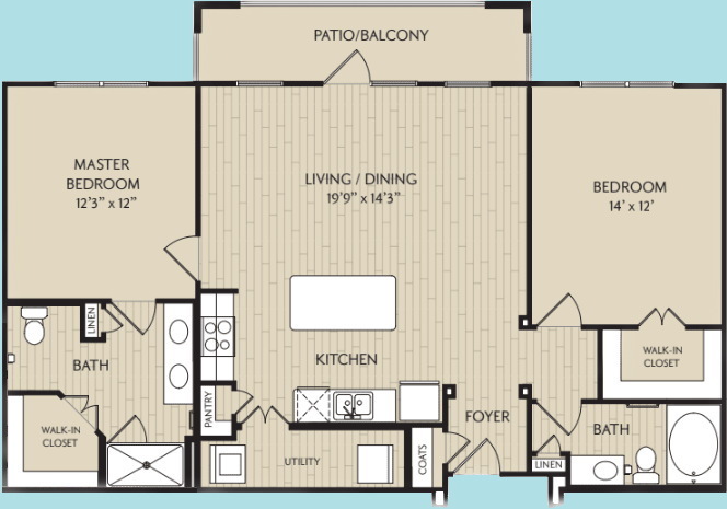 Diagram of Pedernales Floor Plan